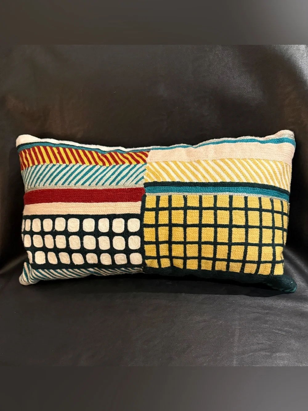 West Elm Wallace Sewell Edition Rectangle 12x20 Geometric Cotton Blend Pillow